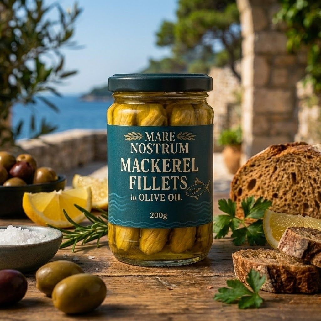 Mackerel fillets — Mare Nostrum retail glass jar