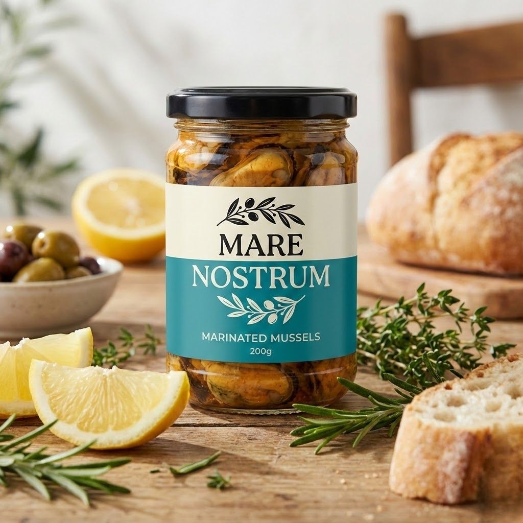 Marinated mussels — Mare Nostrum retail glass jar